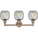 Belfast 3 Light 24 inch Antique Copper Bath Vanity Light Wall Light in Seedy