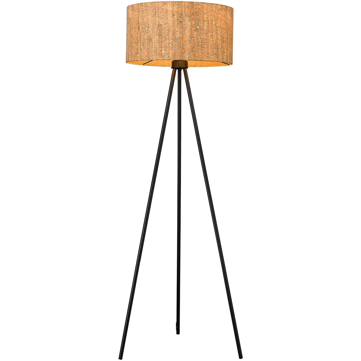 Lisbon 58 inch 100.00 watt Matte Black Floor Lamp Portable Light