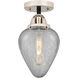 Nouveau 2 Geneseo LED 7 inch Black Polished Nickel Semi-Flush Mount Ceiling Light