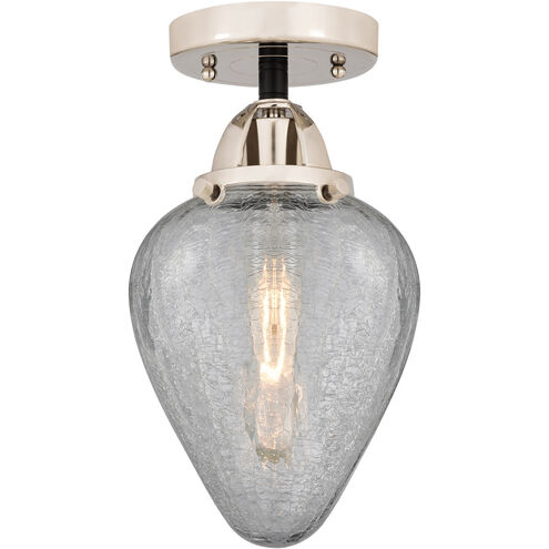 Nouveau 2 Geneseo LED 7 inch Black Polished Nickel Semi-Flush Mount Ceiling Light