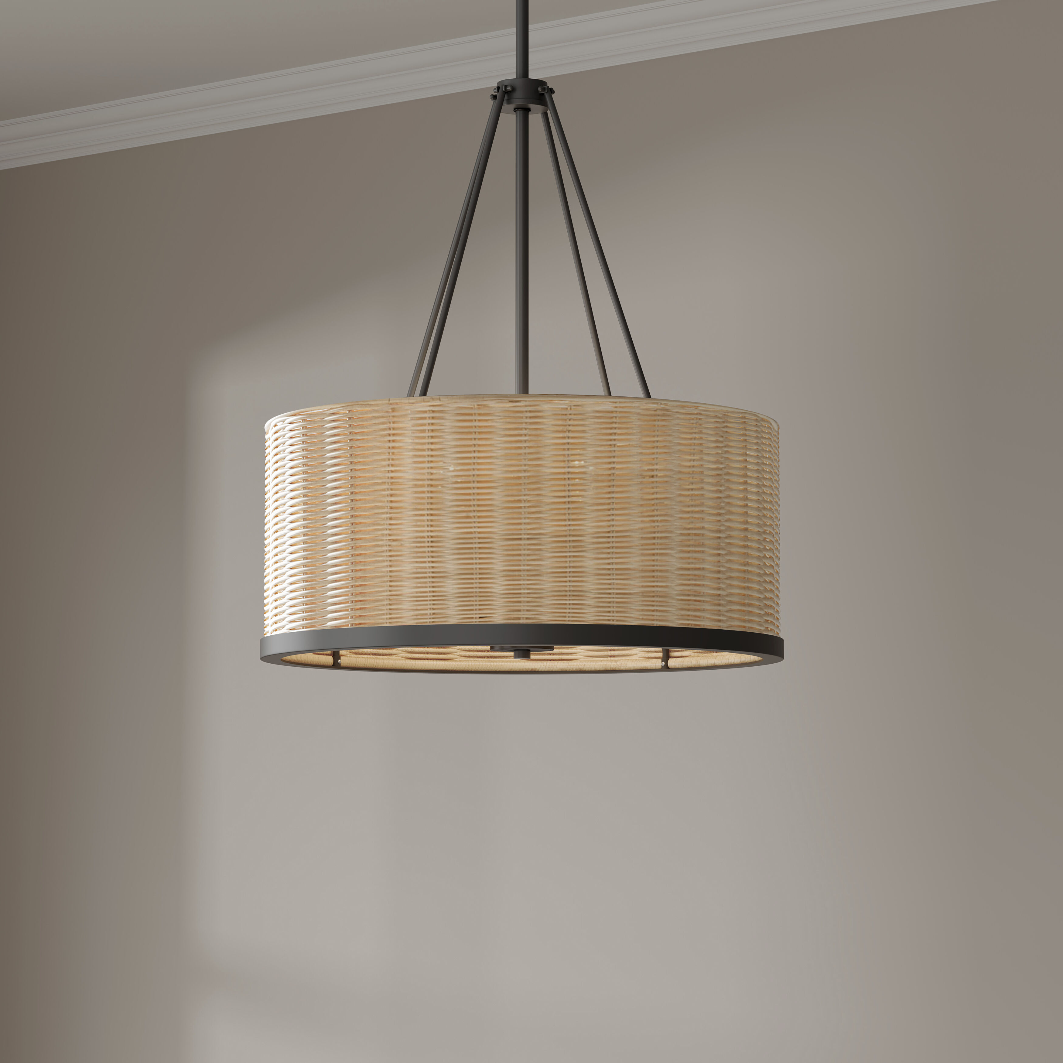 Namiro 6 Light 23.5 inch Matte Black Pendant Ceiling Light