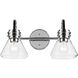 Farum 2 Light 19.25 inch Chrome Vanity Light Wall Light