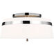 AH by Alexa Hampton Cordtlandt 3 Light 19 inch Polished Nickel Semi-Flush Mount Ceiling Light