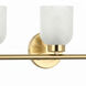 Vonda 3 Light 21 inch Aged Brass Vanity Light Wall Light