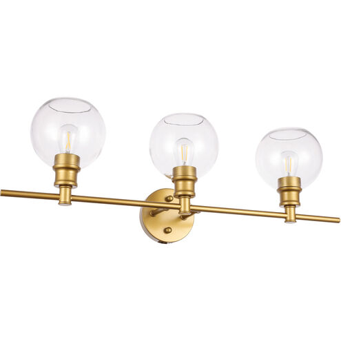 Syracuse 3 Light 28 inch Brass Wall sconce Wall Light