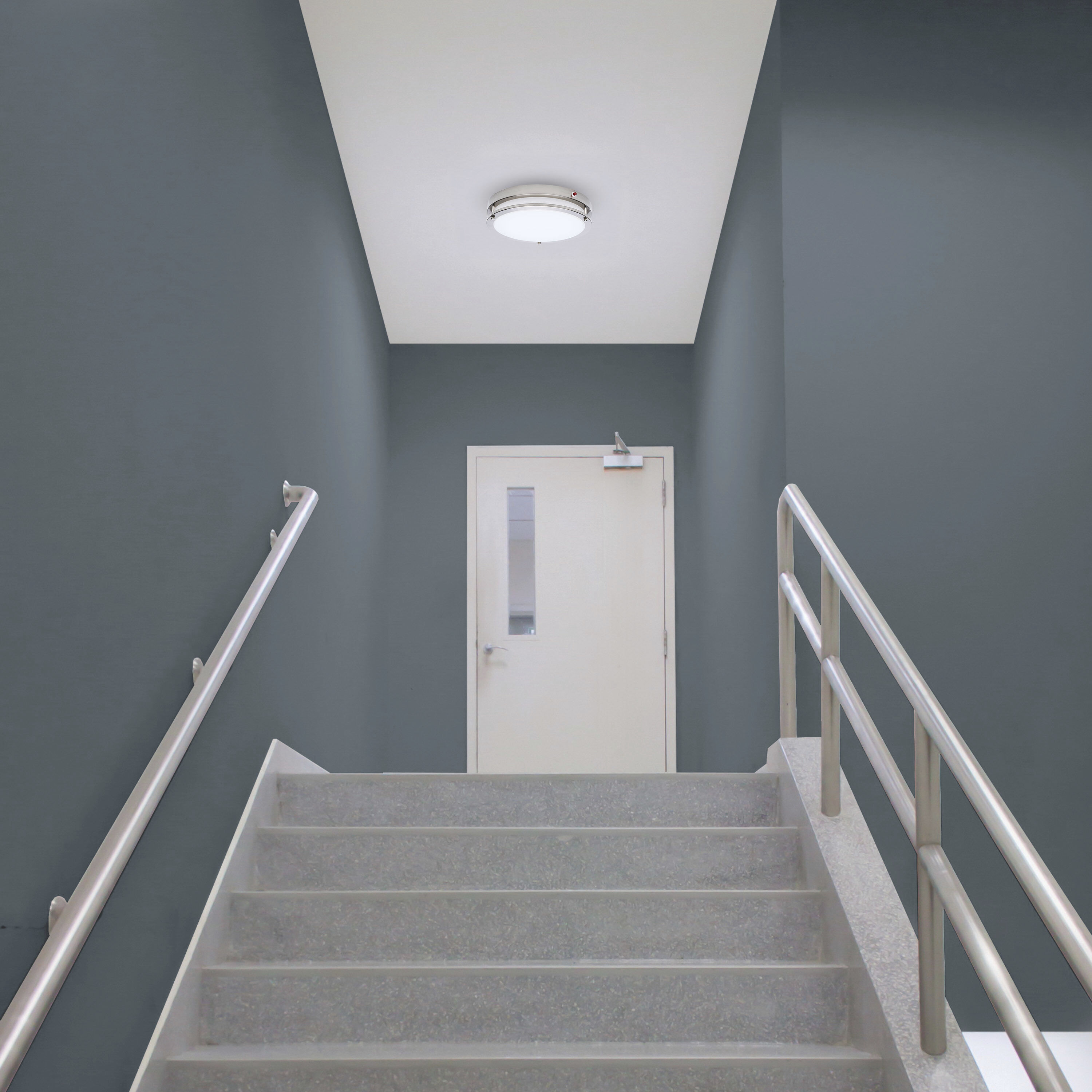 Glamour LED 13 inch Brushed Nickel Flush Ceiling Light