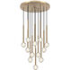 Windchimer LED 22 inch Aged Gold Brass Pendant Ceiling Light