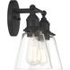 Barwell 2 Light 15 inch Coal Black Bath Vanity Light Wall Light
