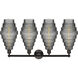 Cascade 4 Light 35 inch Oil Rubbed Bronze Bath Vanity Light Wall Light in Smoked