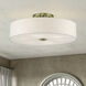 Monroe 6 Light 30 inch Antique Brass Semi Flush Mount Ceiling Light, Extra Large
