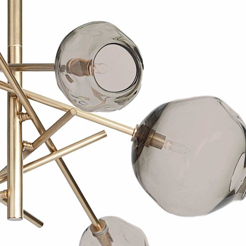 Molten 6 Light 43.5 inch Natural Brass Chandelier Ceiling Light