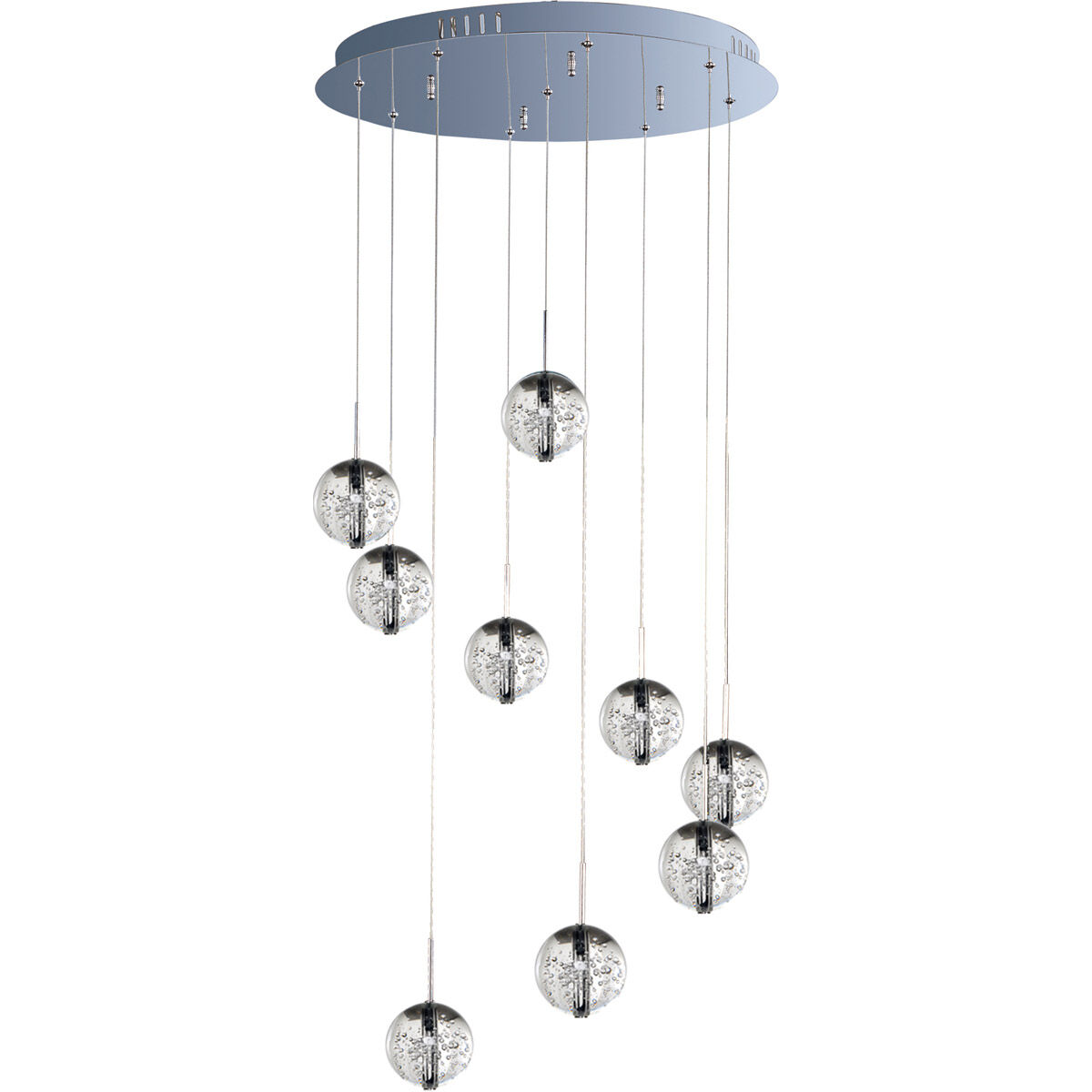 Orb 9 Light 21.75 inch Polished Chrome Multi-Light Pendant Ceiling Light