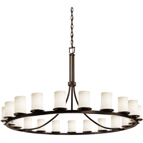 Fusion 21 Light 60 inch Dark Bronze Chandelier Ceiling Light in Opal, Incandescent