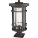 Jordan 1 Light 22.25 inch Oil Rubbed Bronze Outdoor Pier Mounted Fixture in 11.25