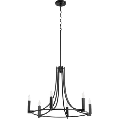 Olympus 6 Light 27 inch Noir Chandelier Ceiling Light
