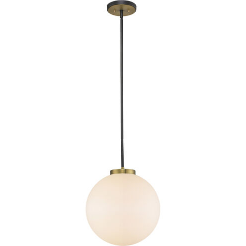 Parsons 1 Light 13.75 inch Matte Black and Olde Brass Pendant Ceiling Light