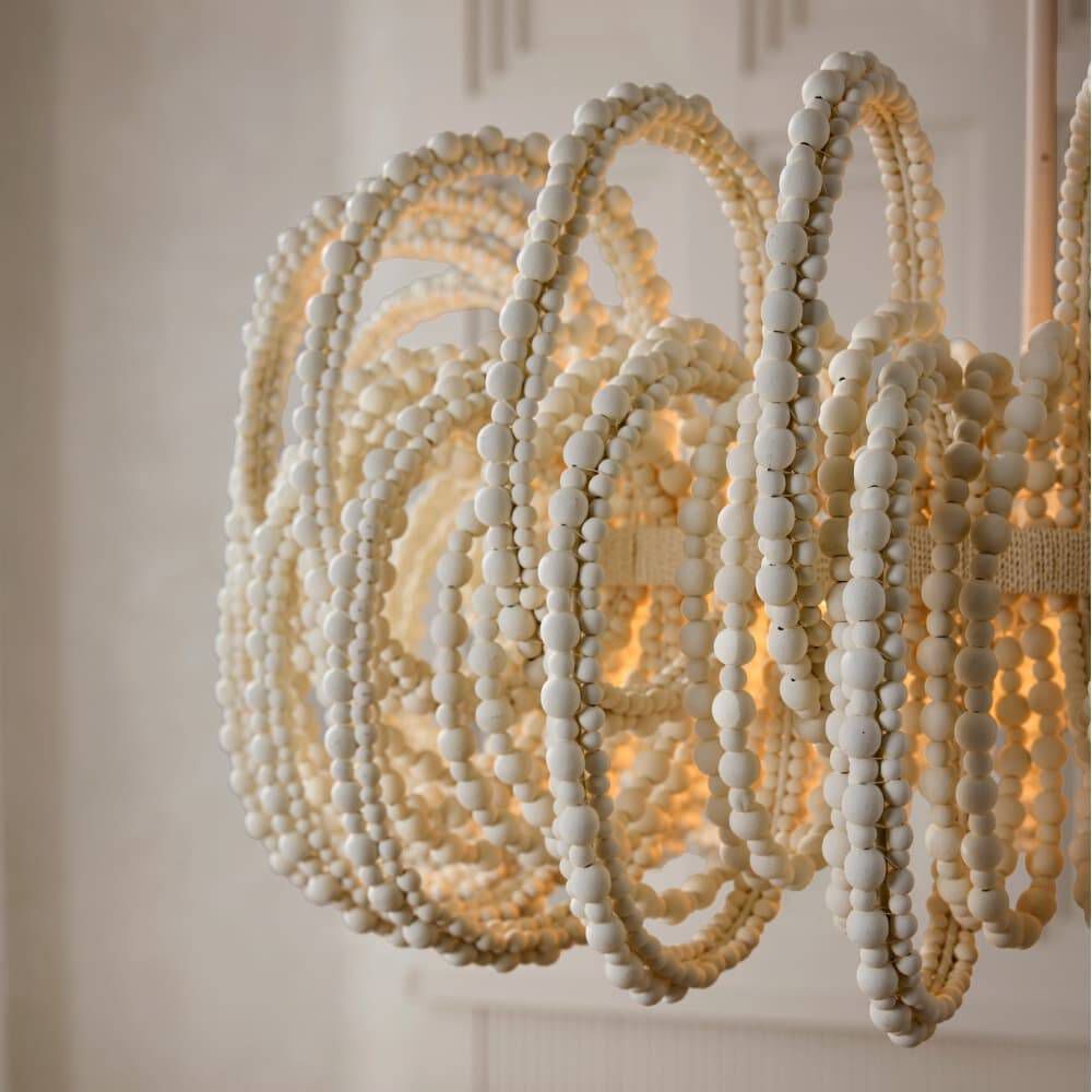 Keely 6 Light 36 inch White Chandelier Ceiling Light