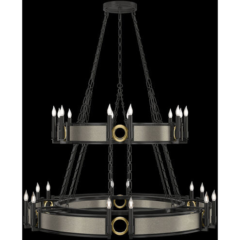 Mirage 24 Light 50 inch Black Chandelier Ceiling Light