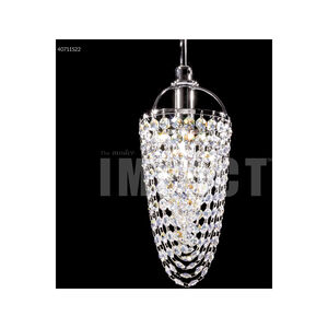 Contemporary 1 Light Silver Crystal Chandelier Ceiling Light