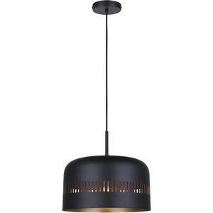 Miles 1 Light 13 inch Black Pendant Ceiling Light