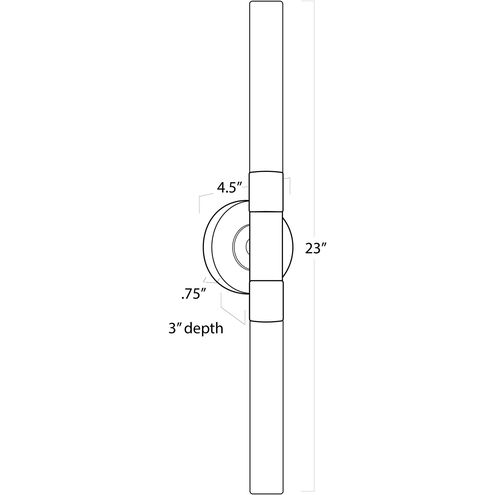 Wick Hilo 2 Light 4.5 inch Polished Nickel Wall Sconce Wall Light