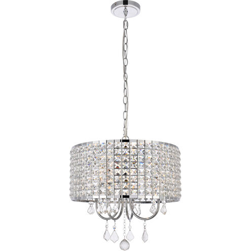 Elise 4 Light 17 inch Chrome Pendant Ceiling Light
