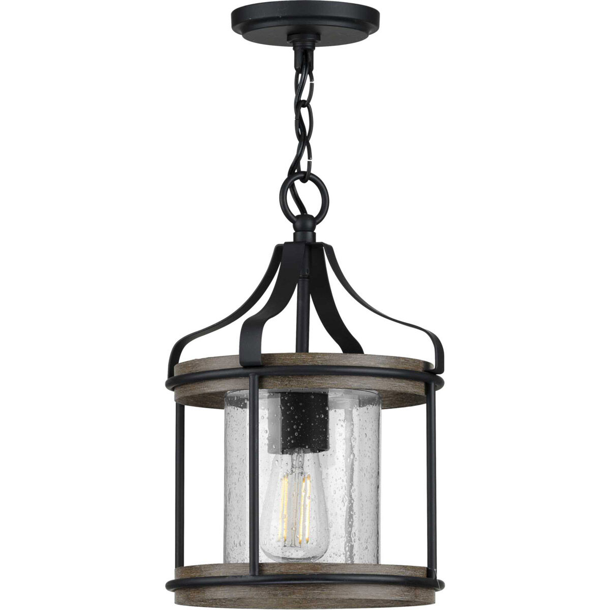Brenham 1 Light Matte Black Pendant Ceiling Light