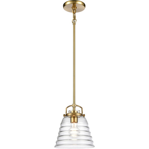 Current 1 Light 8 inch Satin Brass Pendant Ceiling Light
