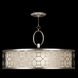 Allegretto 5 Light 48 inch Silver Pendant Ceiling Light in White Textured Linen