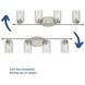 Riley 4 Light 34 inch Brushed Nickel Bath Vanity Wall Light
