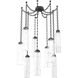 Ledgestone LED 13.5 inch Matte Black Swag Multi-Pendant Ceiling Light in 3000K LED, Oval Chain
