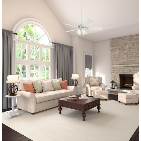 Studio Series 52 inch White with White/Bleached Oak Blades Ceiling Fan