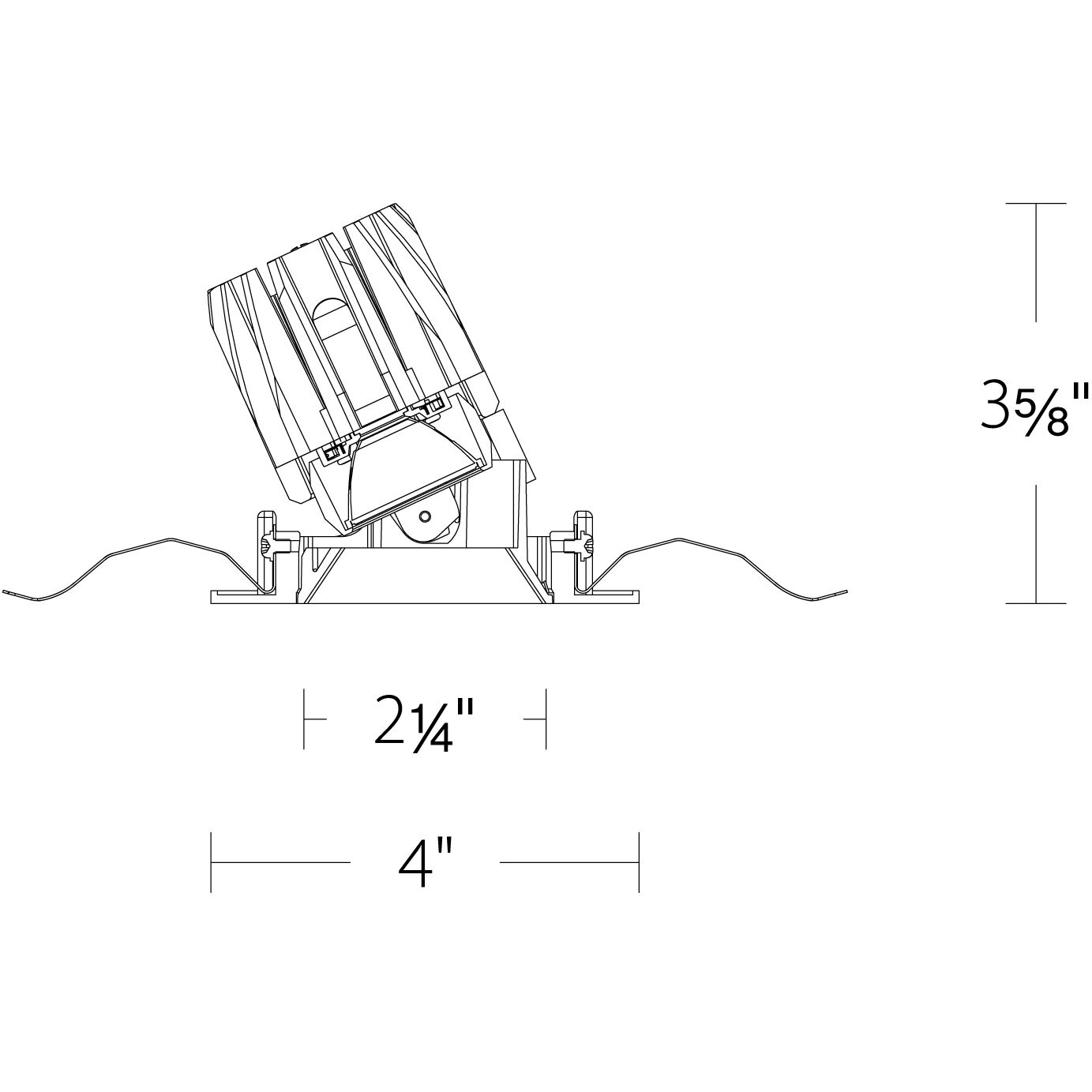 FQ Integrated LED White Recessed Trim in 1800-3000K, 2" LED