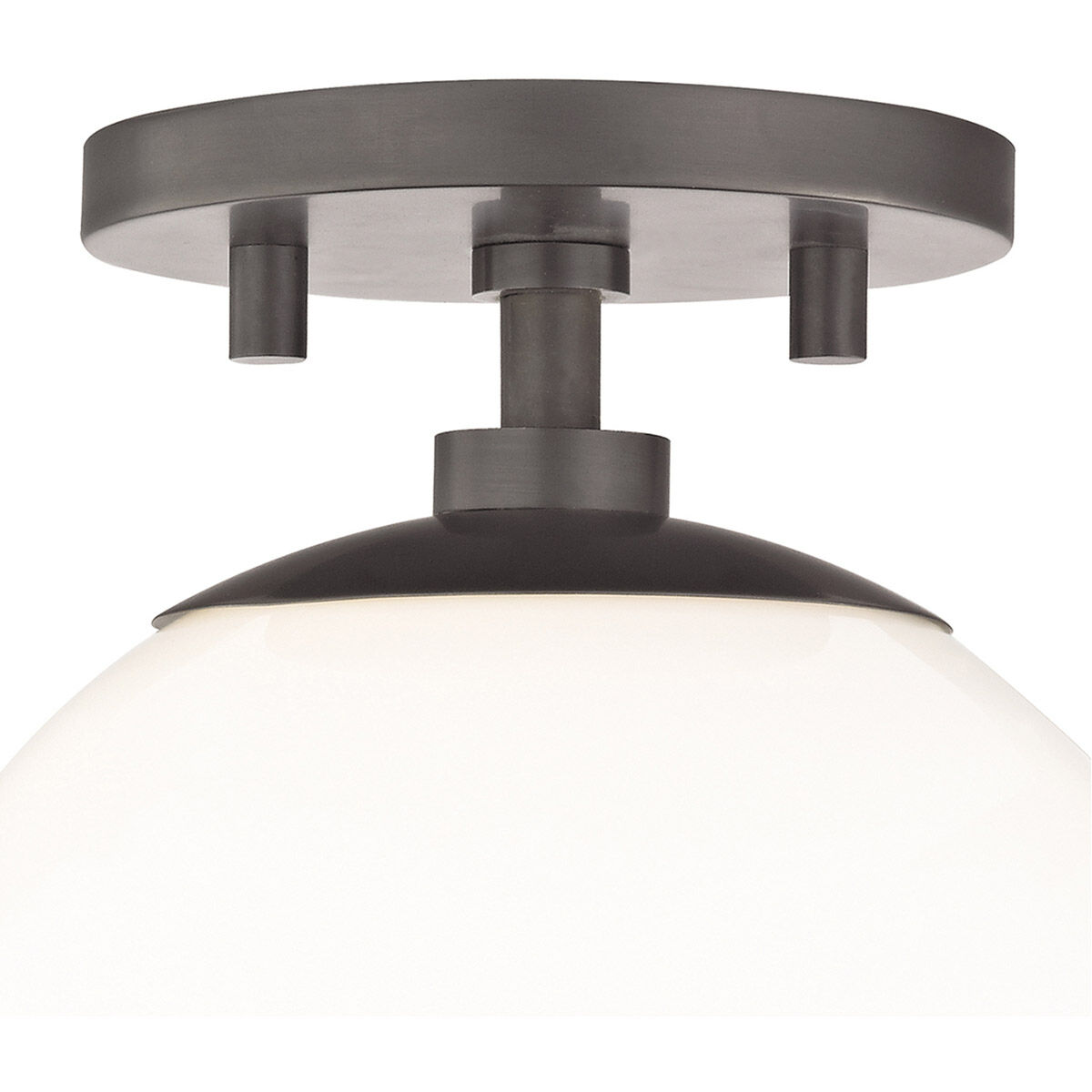 Stella 1 Light 7 inch Old Bronze Semi Flush Ceiling Light 