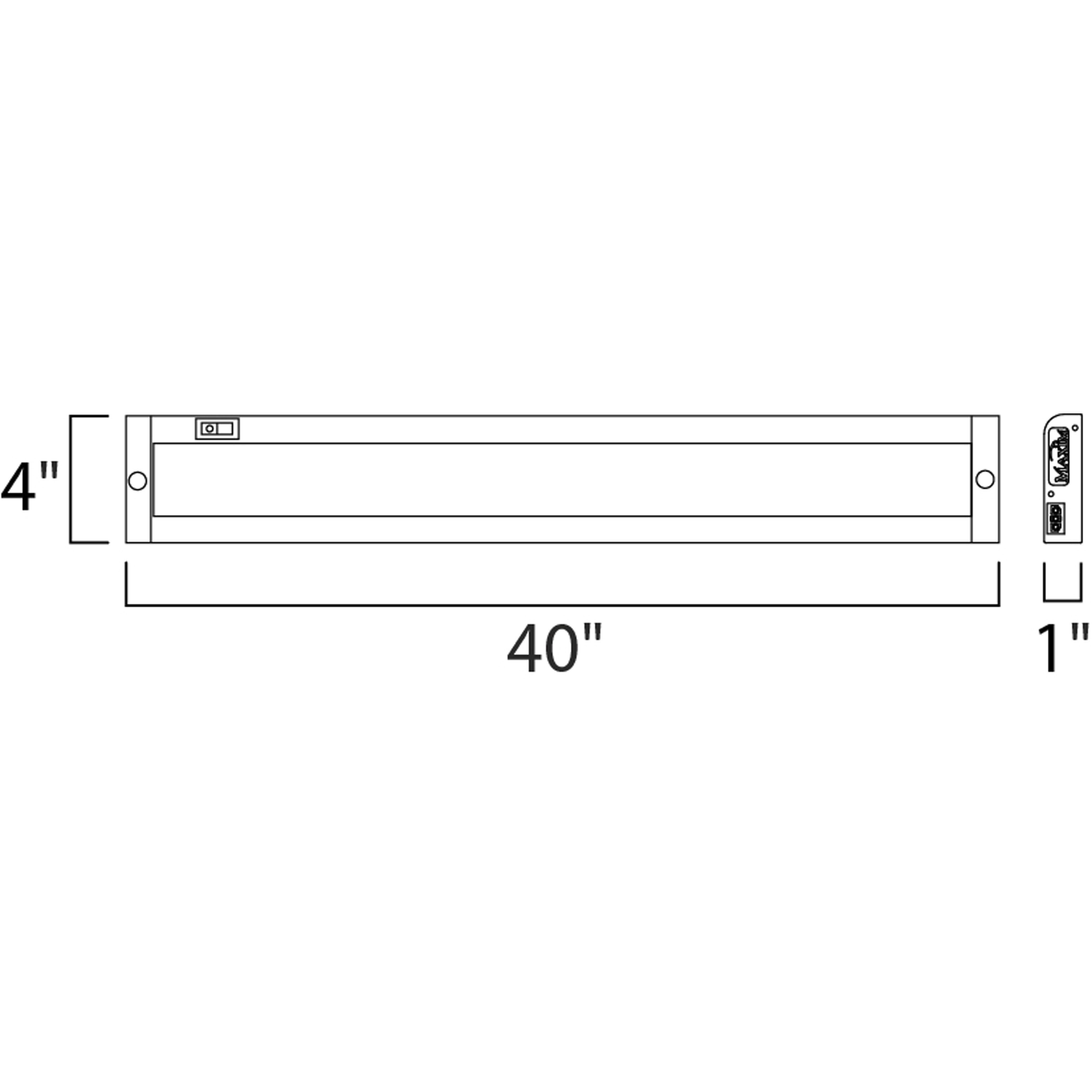 CounterMax MX-L120-EL 120 LED 40 inch Anodized Bronze Under Cabinet