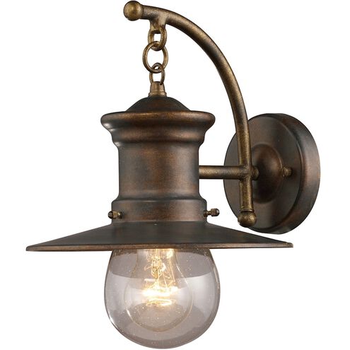 Maritime 1 Light 12 inch Hazelnut Bronze with Smoke Outdoor Wall Sconce