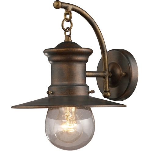 Maritime 1 Light 12 inch Hazelnut Bronze with Smoke Outdoor Sconce