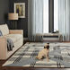 Sachin 114 X 79 inch Black/White Rug in 6 x 9