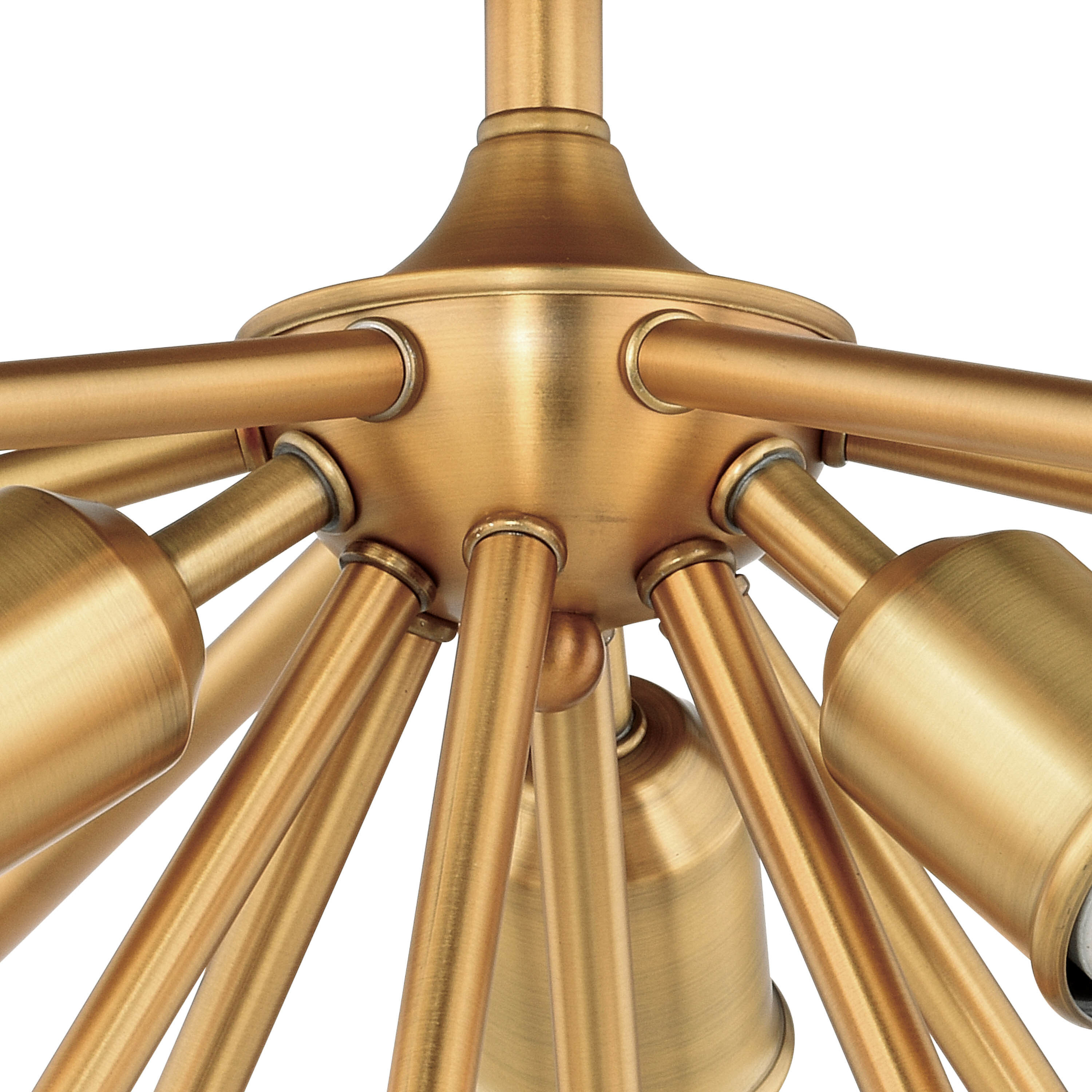 Estelle LED 17 inch Natural Brass Semi-Flush Mount Ceiling Light