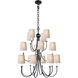 Thomas O'Brien Reed 16 Light 33 inch Bronze Chandelier Ceiling Light in Natural Paper, Extra Large