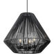 Valentina 3 Light 20.75 inch Natural Black Outdoor Pendant