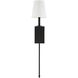 Monroe 1 Light 6.75 inch Matte Black Wall Sconce Wall Light, Essentials