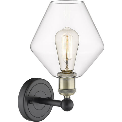 Cindyrella 1 Light 8 inch Black Antique Brass and Clear Sconce Wall Light