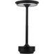 Rikki 11 inch 1.20 watt Flat Black Rechargeable Lamp Portable Light