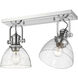 Yep Hines 2 Light 17.88 inch Chrome Semi-Flush Mount Ceiling Light in Seeded Glass, Damp