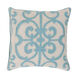 Amelia 18 X 18 inch Sky Blue and Light Gray Throw Pillow