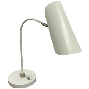 Logan 23 inch 100.00 watt White and Satin Nickel Table Lamp Portable Light
