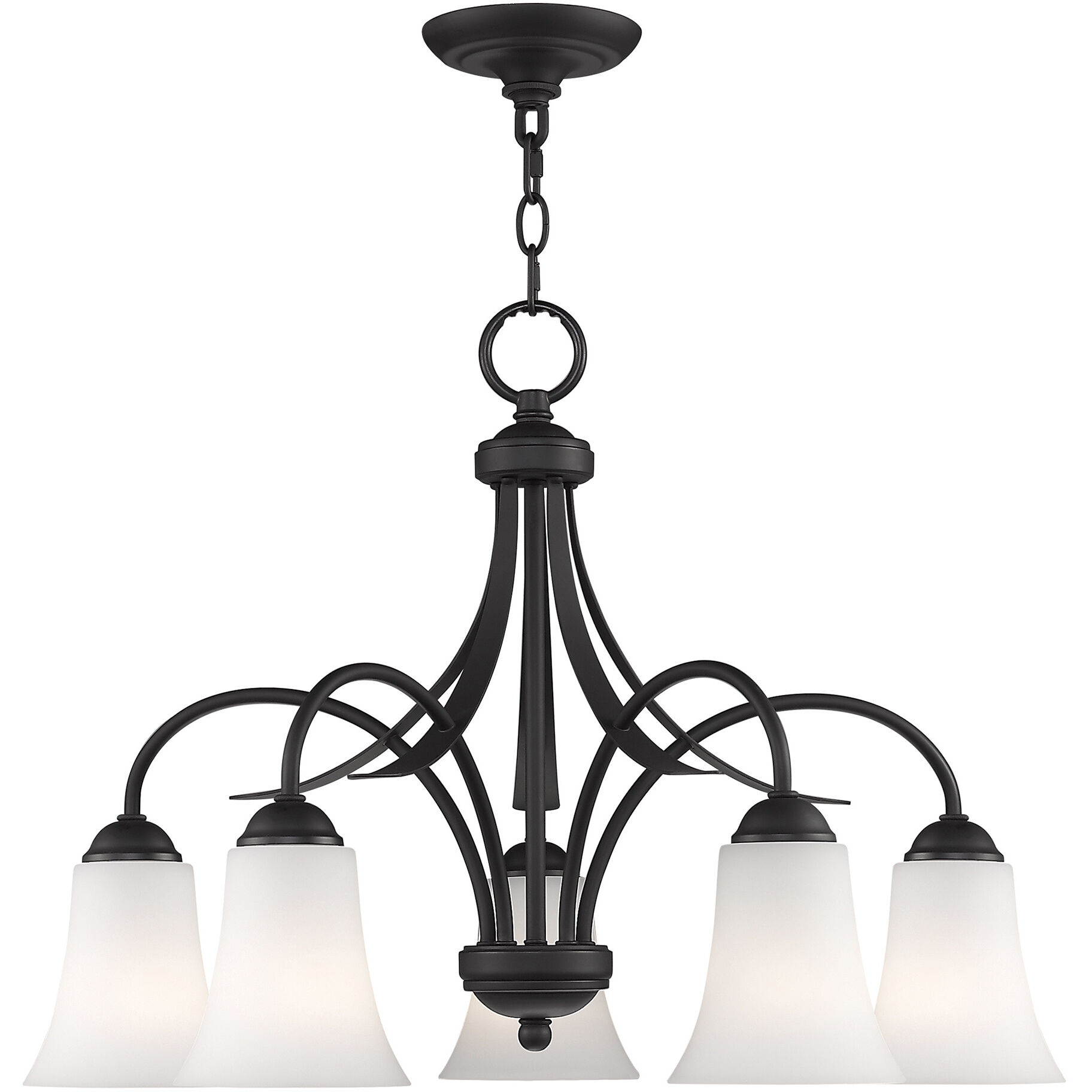 Ridgedale 5 Light 26 inch Black Chandelier Ceiling Light