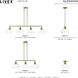 Glendon 4 Light 8.25 inch Antique Brass Large Linear Chandelier Ceiling Light