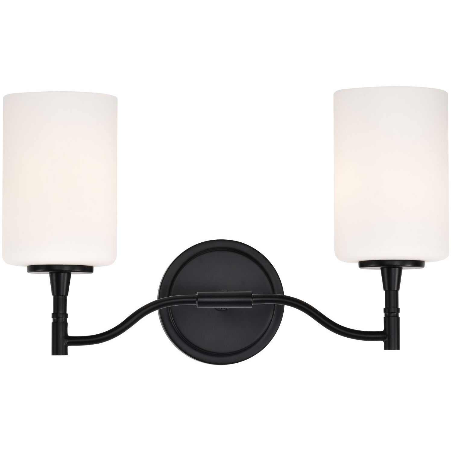 Liam 16 inch Matte Black Vanity Wall Light